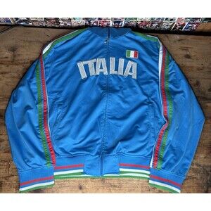 Ghast Italia Men’s Size XXL Zip Up Track Suit Jacket Full Zip Italy Italian Blue